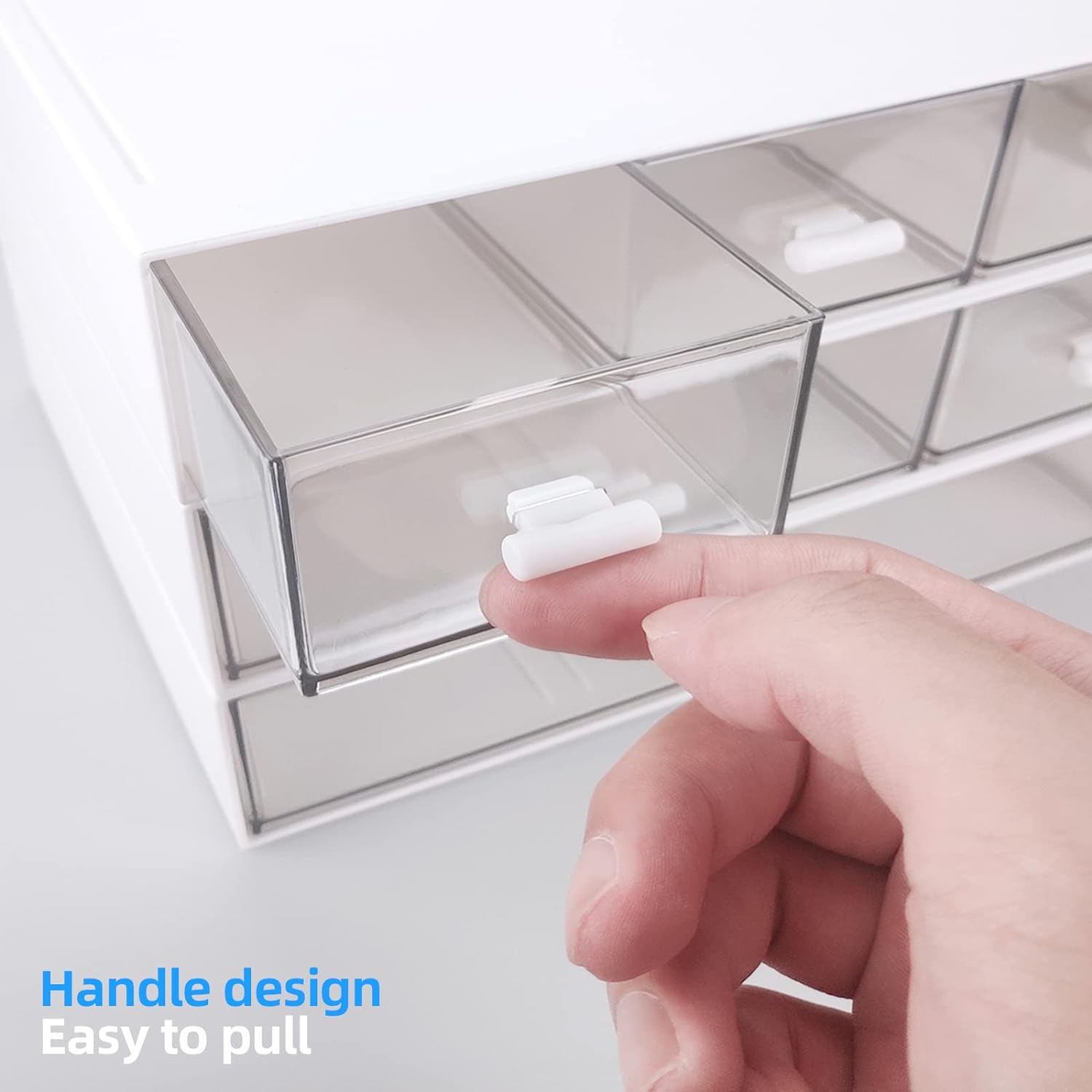 Desk Organizer with 6 Drawers， Desk Storage Box Office Drawer Organizer Desk Organization and Storage Pen Storage Plastic Makeup Storage Suitable for Office， School， Home - Image 4